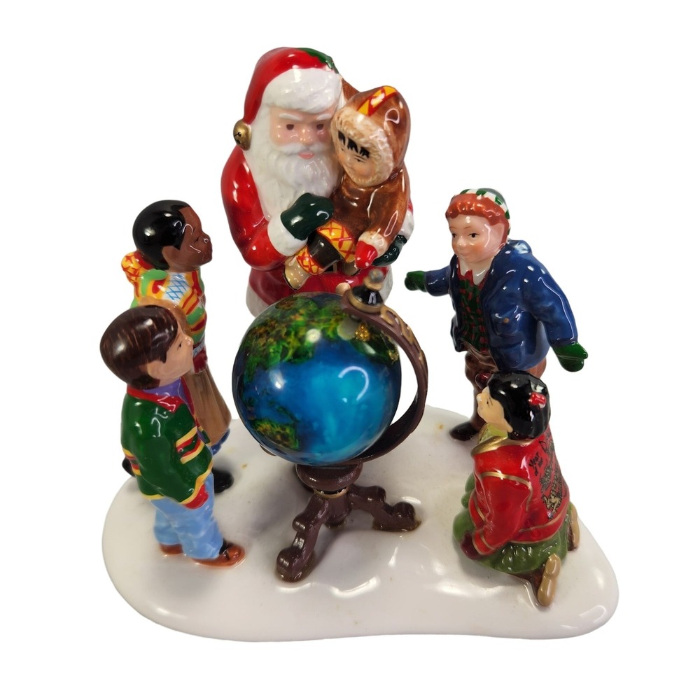 Department 56 Santa Comes To Town Spinning Globe 55015 Kids‎ Around World READ